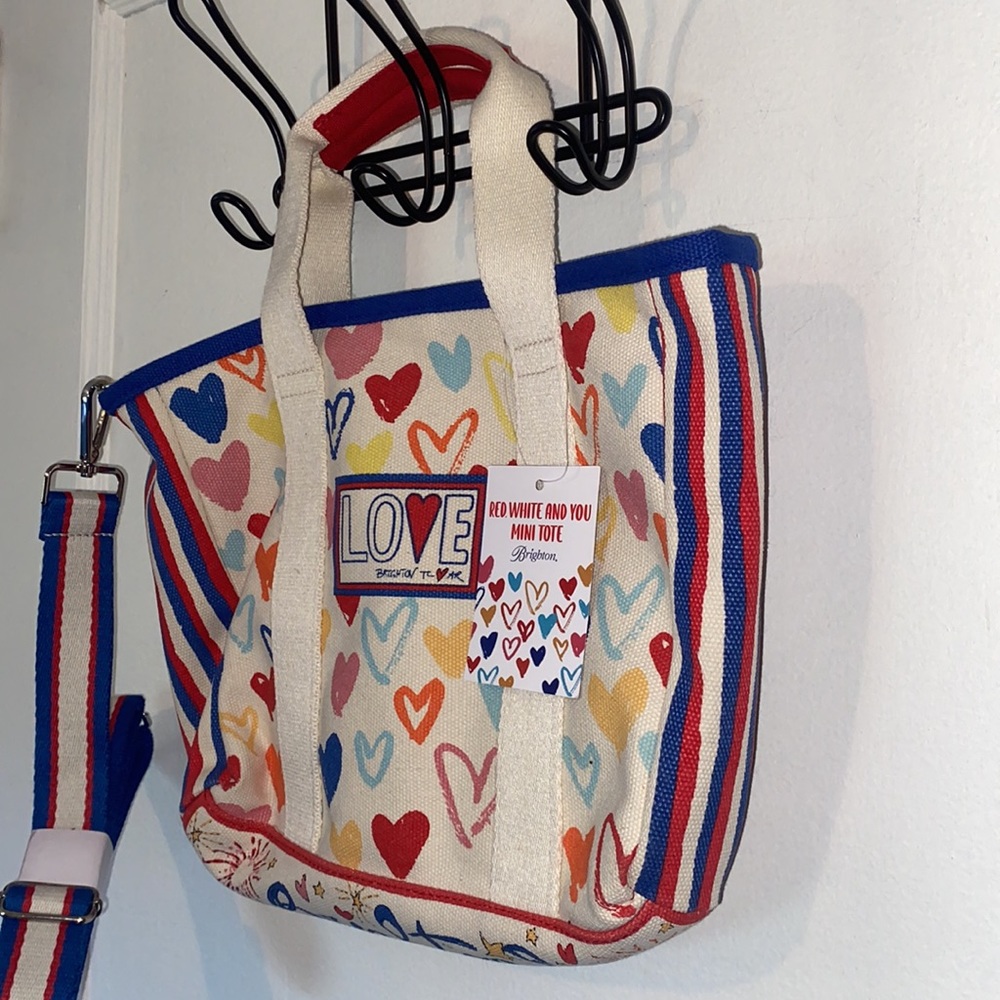 Brighton Red, White, and You mini tote with crossbody strap - Picture 2 of 10